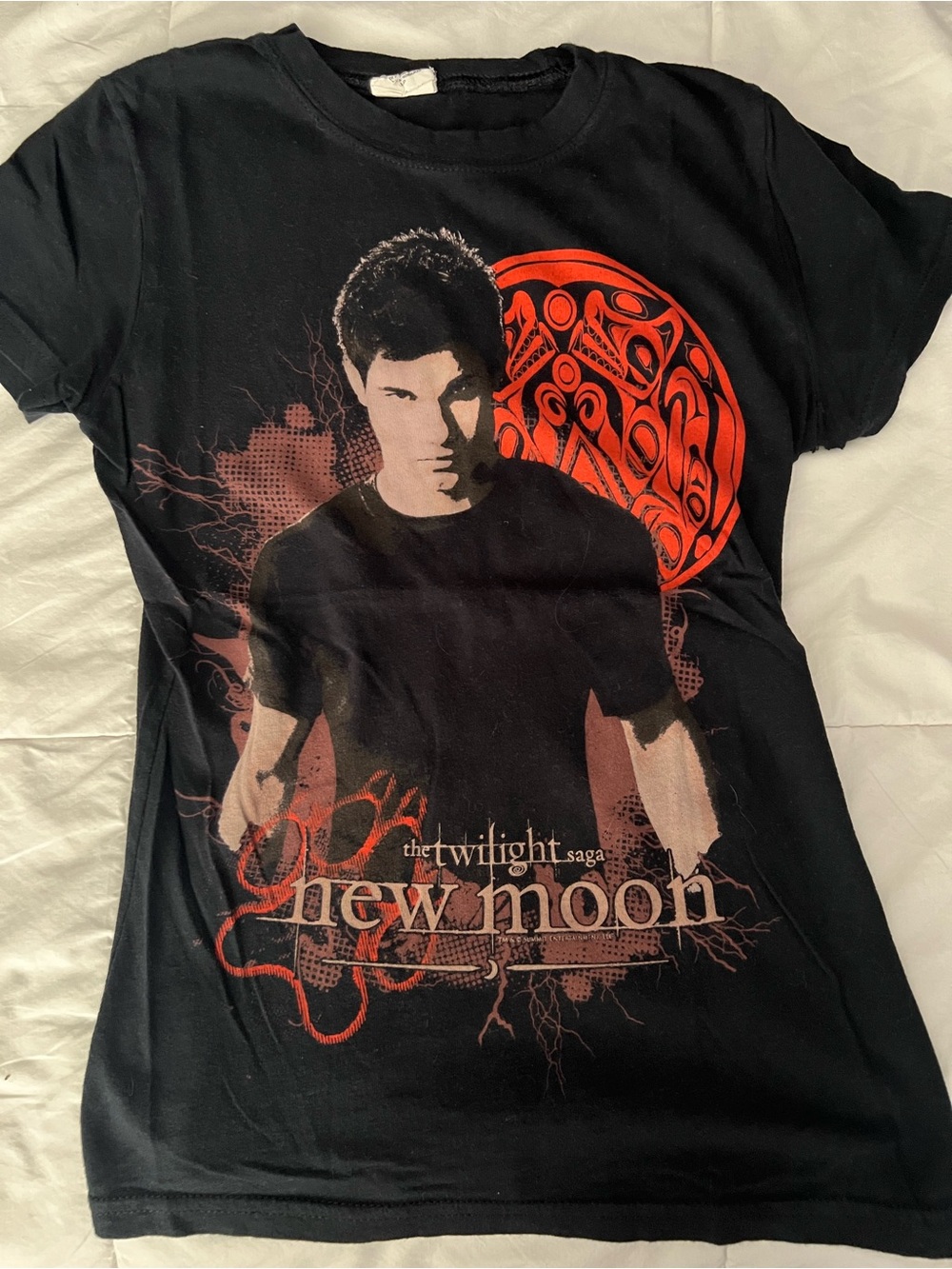 New Moon Graphic Short-Sleeve Tee - Black